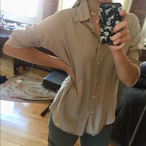 Brooks Brothers Beige Button-Down Blouse